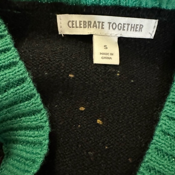 Celebrate Together Christmas candy cane sparkly Christmas ugly sweater cardigan - Picture 8 of 9